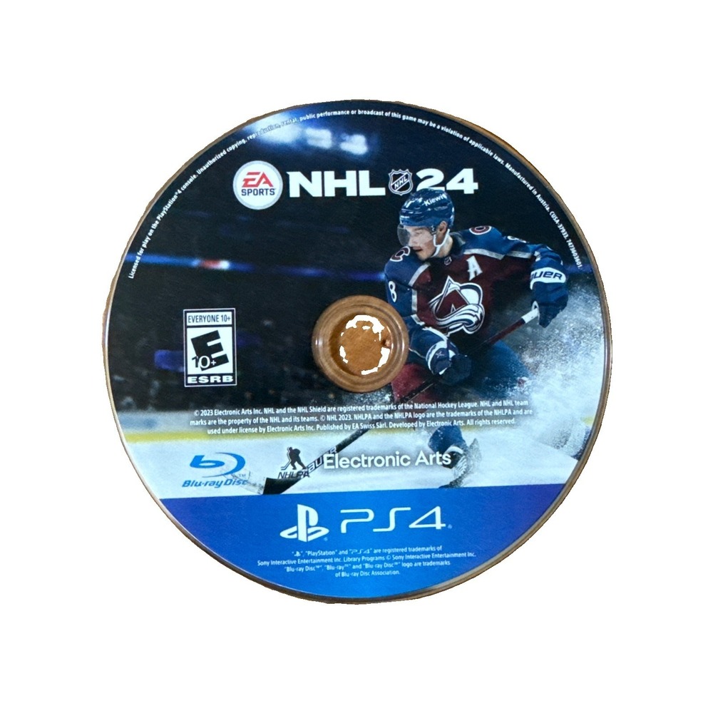 NHL 24 Sony PlayStation 4 PS4 2023 EA Sports Disc Only 74736